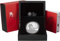 2014 Year of the Horse UK Lunar Silver Proof 5 oz Coin