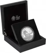 2014 Year of the Horse UK Lunar Silver Proof 5 oz Coin side view