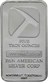 5 oz Pan American Silver Bar - Pre-Owned