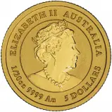 2021 Year of the Ox Perth Mint Lunar 0.05 oz Gold Bullion Coin obverse