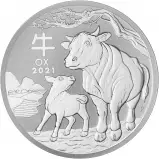 2021 Year of the Ox Perth Mint Lunar 5 oz Silver Bullion Coin