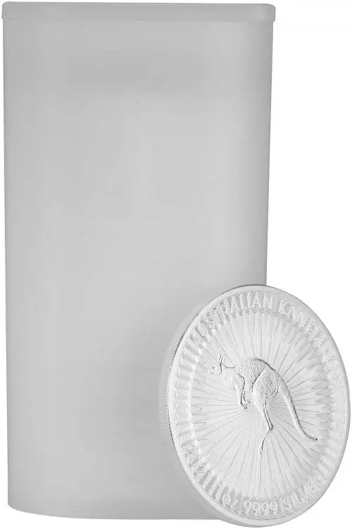 2021 Kangaroo 1 oz Silver Perth Mint Bullion Coin with tube