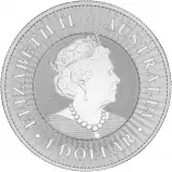 2021 Kangaroo 1 oz Silver Perth Mint Bullion Coin obverse