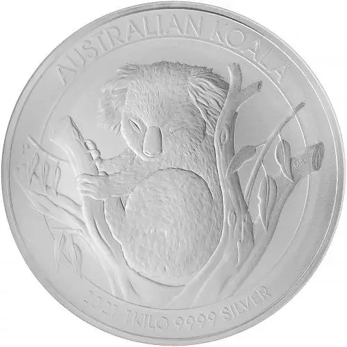 2021 Koala 1 Kg Silver Perth Mint Bullion Coin reverse