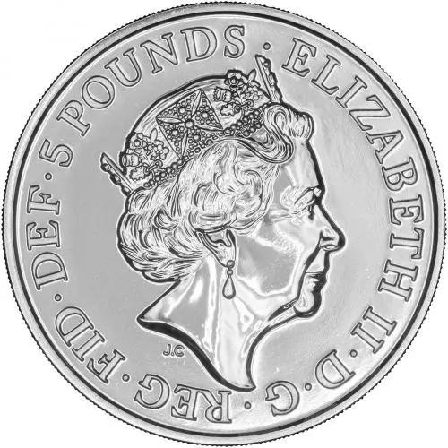 2021 Year of the Ox Royal Mint Lunar B.U. £5 Coin obverse