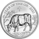 2021 Year of the Ox Royal Mint Lunar B.U. £5 Coin