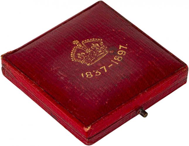 1897 Gold 'Diamond Jubilee' Small Medallion w/ Box | Chards