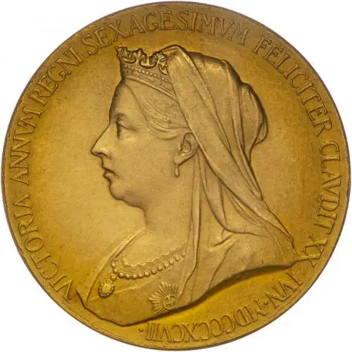 1897 Gold Victoria Diamond Jubilee  Medallion With Box United Kingdom The Royal Mint obverse