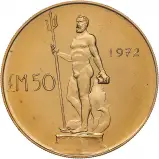 1972 Neptune Gold Malta Bullion Coin obverse