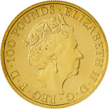 2020 Gold Bullion Ungraded 1 Ounce Royal Arms £100  Coin Single United Kingdom The Royal Mint obverse