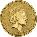 2018 0.25 oz Gold Coin Queen's Beasts Bullion Unicorn of Scotland obverse