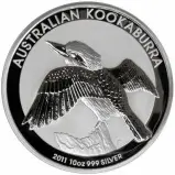 2011 Silver Bullion Ungraded 10 Ounce Kookaburra  Coin Single Australia Perth Mint