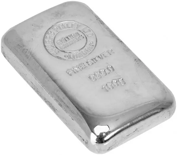 Silver Bullion Ungraded 100 Gram Best Value  Bar Single Pre-Owned sharps pixley ltd side view