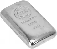 Silver Bullion Ungraded 100 Gram Best Value  Bar Single Pre-Owned sharps pixley ltd side view