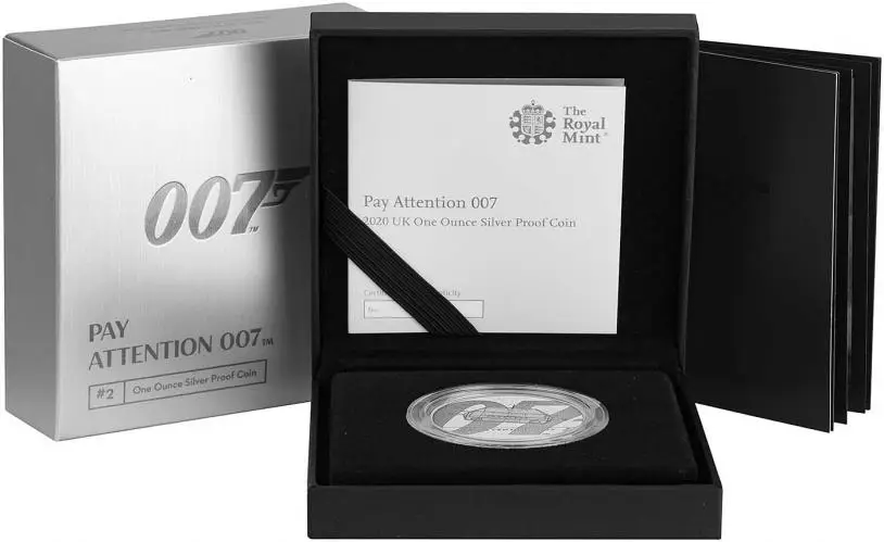 2020 James Bond 007 'Wet Nellie' Submarine 1 oz Silver Proof Coin in box