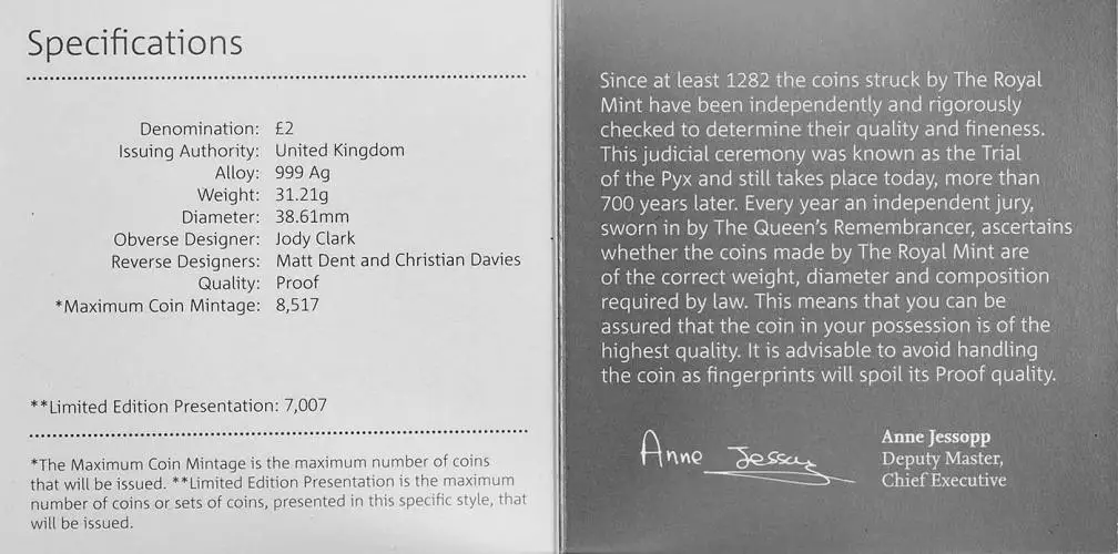 2020 James Bond 007 'Wet Nellie' Submarine 1 oz Silver Proof Coin specs