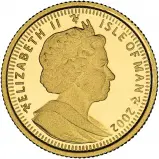 2002 Gold Proof 1/25 Ounce Harry Potter Crown  Coin Single Isle of Man obverse