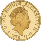 2017 Gold Proof 1 Ounce Queen's Beasts Lion of England £100  Coin United Kingdom The Royal Mint obverse