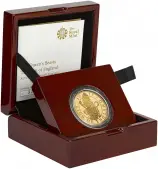 2017 Gold Proof 1 Ounce Queen's Beasts Lion of England £100  Coin United Kingdom The Royal Mint side view
