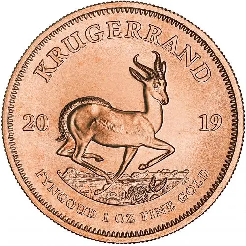 2019 1 oz Gold Krugerrand Bullion Coin reverse