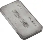 Silver Bullion Ungraded 10 Ounce  Bar Pre-Owned Engelhard side view