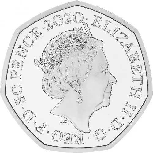 2020 Winnie The Pooh Silver Proof 50p Coin obverse