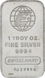 Silver Bullion Ungraded 1 Ounce  Bar Pre-Owned Engelhard 1