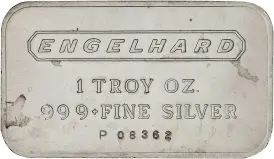 Silver Bullion Ungraded 1 Ounce  Bar Pre-Owned Engelhard 2