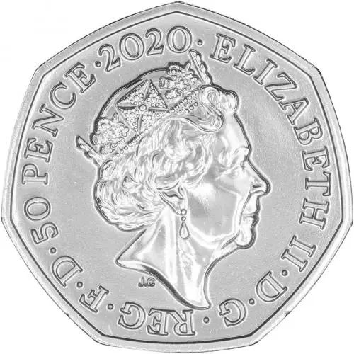 2020 Winnie The Pooh & Friends - Christopher Robin BU 50p Coin obverse