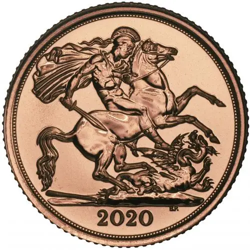 2020 Gold Half Sovereign Elizabeth II Bullion Coin reverse