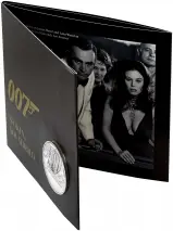 2020 James Bond 007 Shaken Not Stirred BU £5 Coin side view