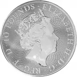 2021 10 oz Silver Bullion Queen's Beasts Coin - White Lion of Mortimer obverse