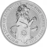 2021 Silver 10 oz Queen's Beasts Bullion Coin - White Lion of Mortimer
