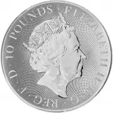 2022 10 oz Silver Queen's Beasts Bullion Coin - White Greyhound of Richmond obverse
