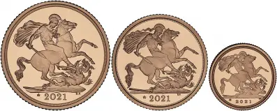2021 3-Coin Standard Gold Proof Sovereign Set reverse