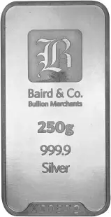 Silver 250g Bar Baird - Pre-Owned