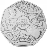 2021 50th Anniversary of Decimal Day BU 50p Coin