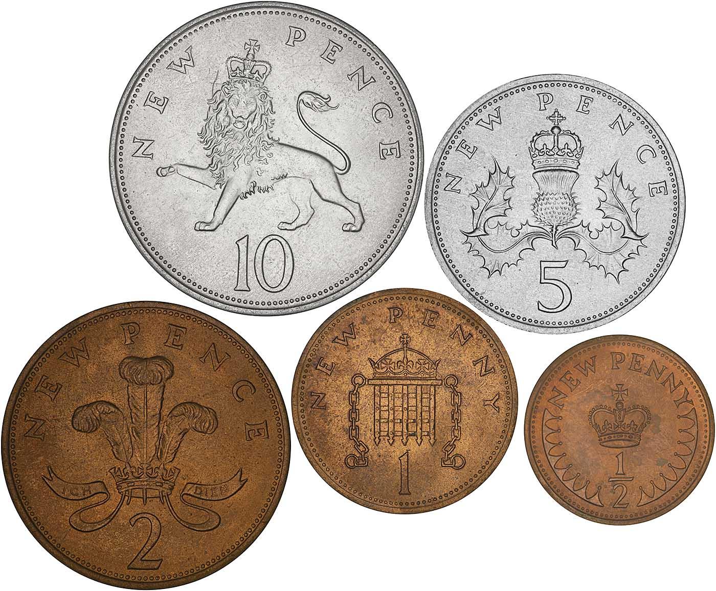 1971 Decimal Day Five Coin Set Chards £5.00