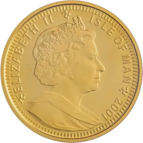 2001 Gold 1 Ounce Angel Coin Single Isle of Man Obverse