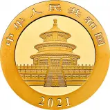 2021 8g Gold Chinese Panda Coin obverse