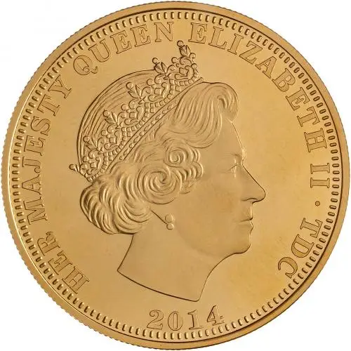 2014 Light Scratches Gold Proof 70th Anniversary of D-Day  Coin With Box with Cert Jubilee Mint 3 Coins obverse