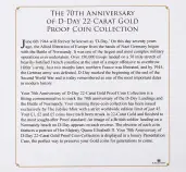2014 Light Scratches Gold Proof 70th Anniversary of D-Day  Coin With Box with Cert Jubilee Mint 3 Coins with info sheet