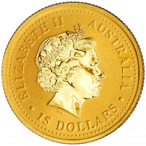 2004 0.1 oz Gold Coin Lunar Year of the Monkey Perth Mint Bullion Coloured obverse