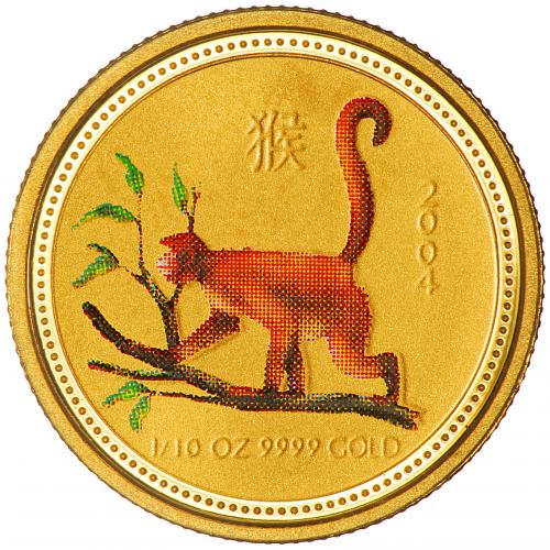2004 Australian Gold Year of the Monkey 0.1 oz Coin | Chard