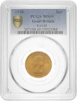 1958 Gold Sovereign PCGS Graded MS-65