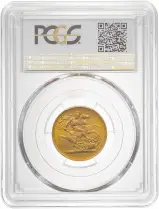 1958 PCGS Gold Bullion Sovereign PCGS MS-65 reverse