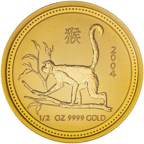2004 1/2 oz Year of the Monkey Perth Mint Gold Coin | Chards