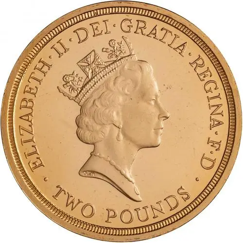 Gold Proof British Decimal Peace Dove - WWII Pound Sterling £2 Coin Without Box Without Cert United Kingdom The Royal Mint obverse
