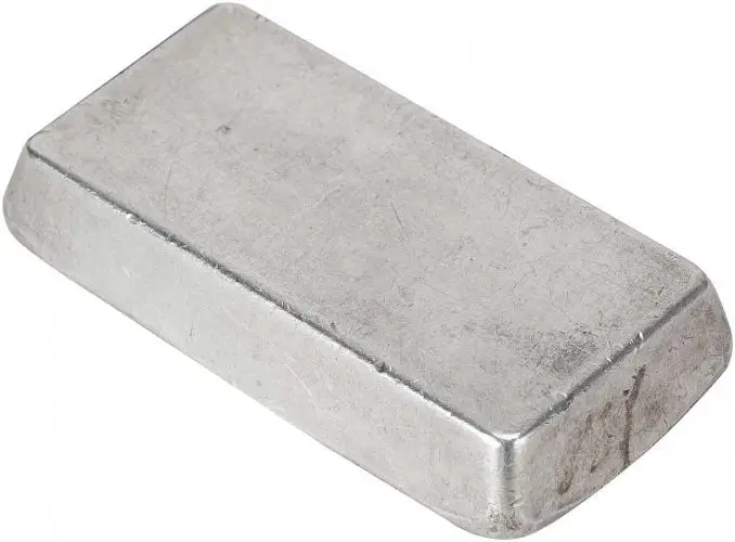 Silver 250 Gram  Bar Without Cert Pre-Owned Degussa reverse side view