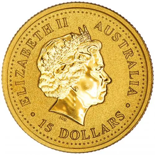 2005 0.1 oz Gold Coin Lunar Year of the Rooster Perth Mint Coloured Bullion obverse 1